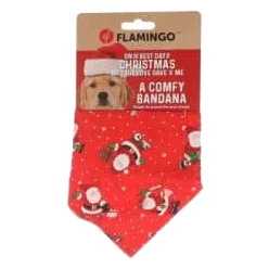 Christmas dog collar with bandana