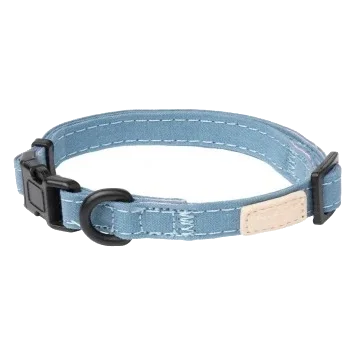FuzzYard Life cotton dog collar, French Blue