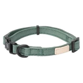FuzzYard Life cotton dog collar, Myrtle Green