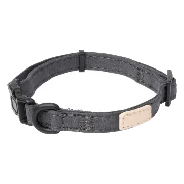FuzzYard Life cotton dog collar, Slate Grey