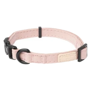 FuzzYard Life cotton dog collar, Soft Blush
