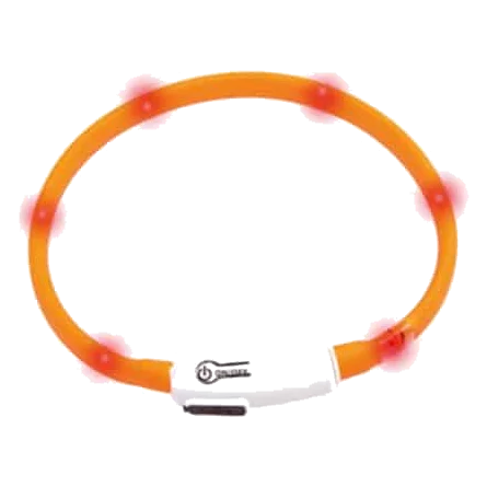Orange LED cat collar