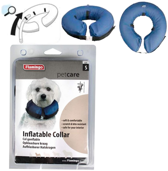 Flamingo inflatable recovery collar for dogs