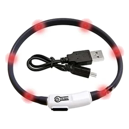 Black LED cat collar