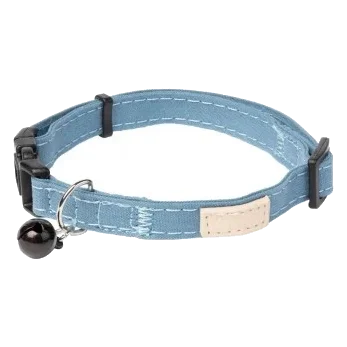 FuzzYard Life cotton cat collar, French Blue