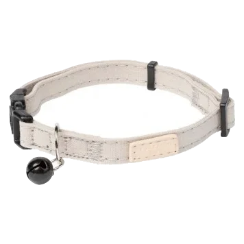 FuzzYard Life cotton cat collar, Sandstone
