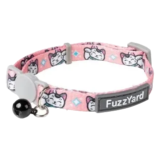 FuzzYard Lucky Fur-Tune Cat Collar, Pink