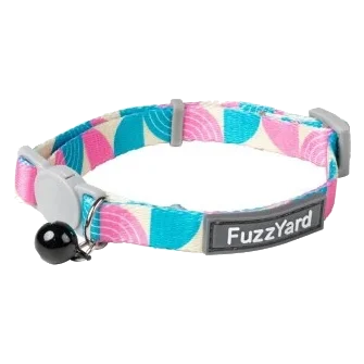 FuzzYard New Wave Cat Collar, Turquoise and Pink