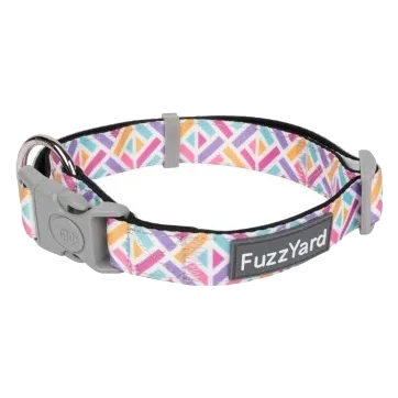 FuzzYard Bubblegum Burst Padded Neoprene Dog Collar