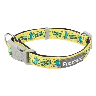 FuzzYard Sk8ter Gator Padded Neoprene Dog Collar