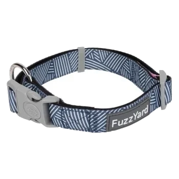FuzzYard Thornbury Aegean Blue Padded Neoprene Dog Collar