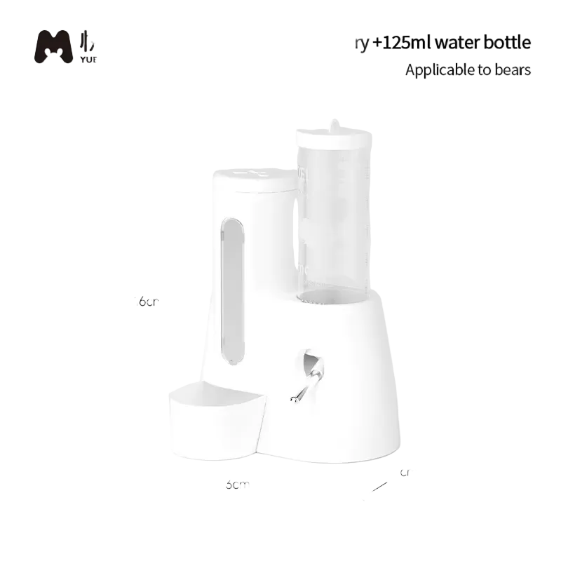 Comedero y bebedero automático 2 en 1 para hámster y roedores, 125 ml - ZONLIDOOG