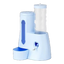 Blue 2-in-1 hamster food and water dispenser