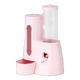 Pink 2-in-1 hamster food and water dispenser