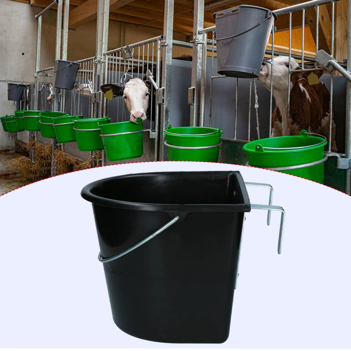Hanging fence feeder for horses – view 4