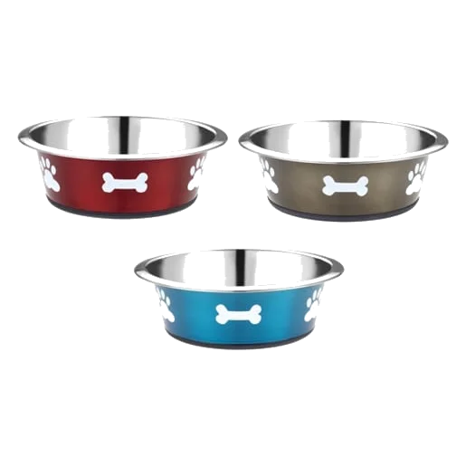 Classic Posh Paws stainless steel dog bowl, 900 to 2500 ml