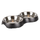 Aschau Duo Dinner Black Melamine Double Dog Bowl