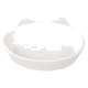 Gizmo white ceramic cat bowl, 13 cm