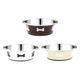 Classic Posh Paws Neutral metal dog bowl, 900 and 1600 ml