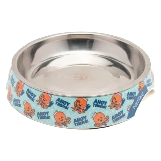 FuzzYard Ahoy There! flat whisker-friendly cat bowl, 420 ml