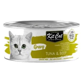 Wet cat food Kit Cat Gravy tuna and beef 70 g