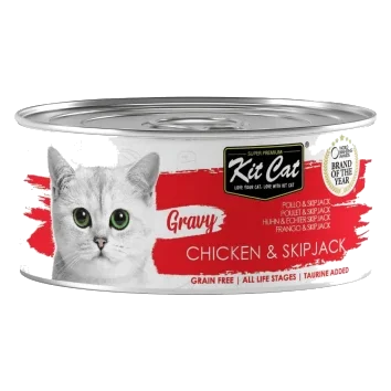 Wet cat food Kit Cat Gravy chicken and bonito 70 g