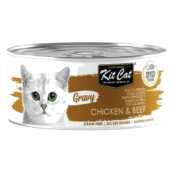 Wet cat food Kit Cat Gravy chicken and beef 70 g