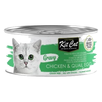 Wet cat food Kit Cat Gravy chicken and quail egg 70 g