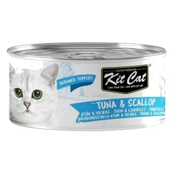 Wet cat food Kit Cat Toppers tuna and scallop in jelly 80 g