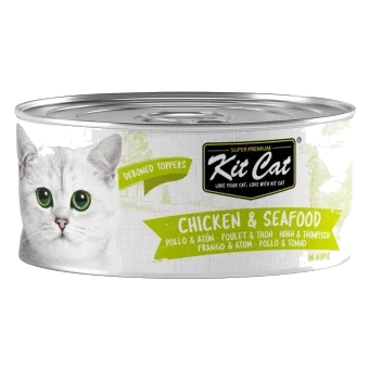 Wet cat food Kit Cat Toppers chicken and tuna in jelly 80 g