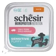 Schesir Monoprotein Puppy pork wet puppy food, 150 g tray