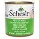 Schesir chicken with peas wet adult dog food, 285 g tin