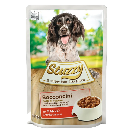 Stuzzy Beef Wet Dog Food, 100 g Pouch