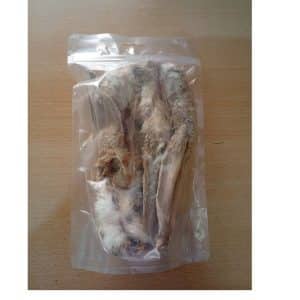Furry rabbit ears dog chews, 100 g bag