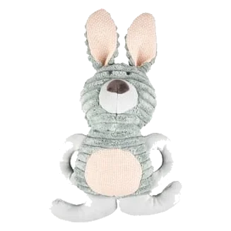 Flamingo Small Dog Club green rabbit plush dog toy, 29 cm