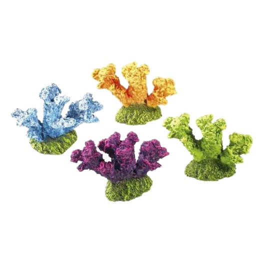 Coral aquarium ornaments, 4 pieces