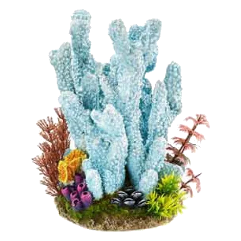 Blue coral aquarium ornament