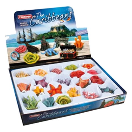 Corals and starfish aquarium ornaments