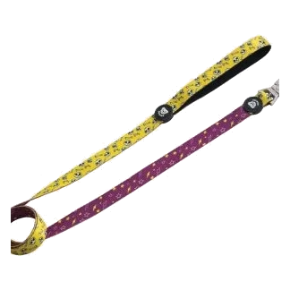 Dukier Calaveras two-tone dog lead, neoprene handle, T1 and T2