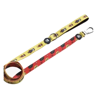Dukier Superheroes two-tone dog lead, neoprene handle, T1 and T2