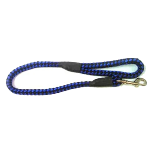 Blue and black rope dog lead, 15 mm x 70 cm