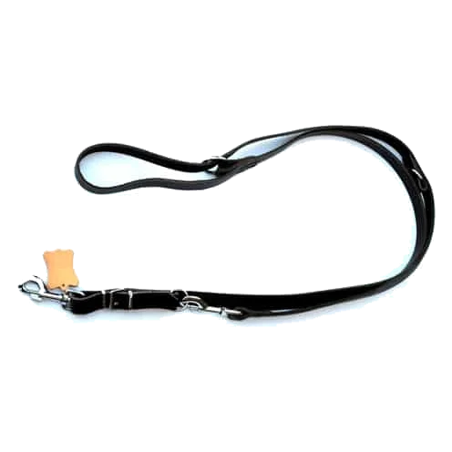 Stitched leather police dog lead, 200 cm, sizes T1 to T4