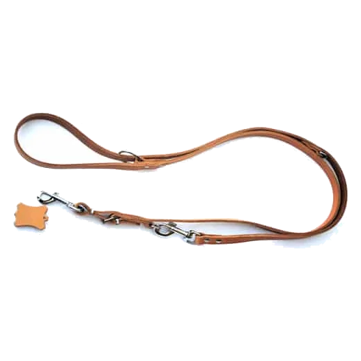 Riveted leather police dog lead, 17 mm