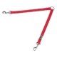 Red double dog lead for two dogs, 2 x 40 cm