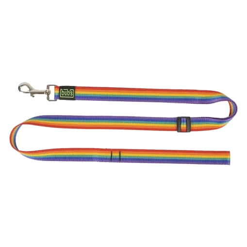 Bub's Rainbow retractable dog lead, small and large
