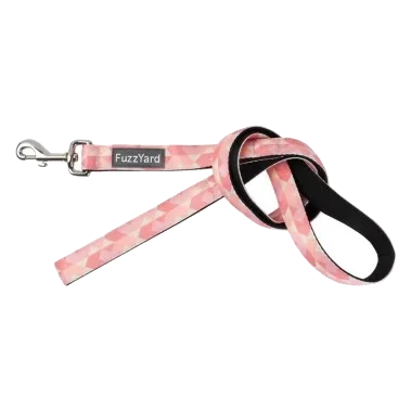 FuzzYard Pink Lemonade Padded Neoprene Dog Lead