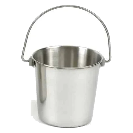 Classic Stainless Steel Dog Water Bucket T1, 1800 ml