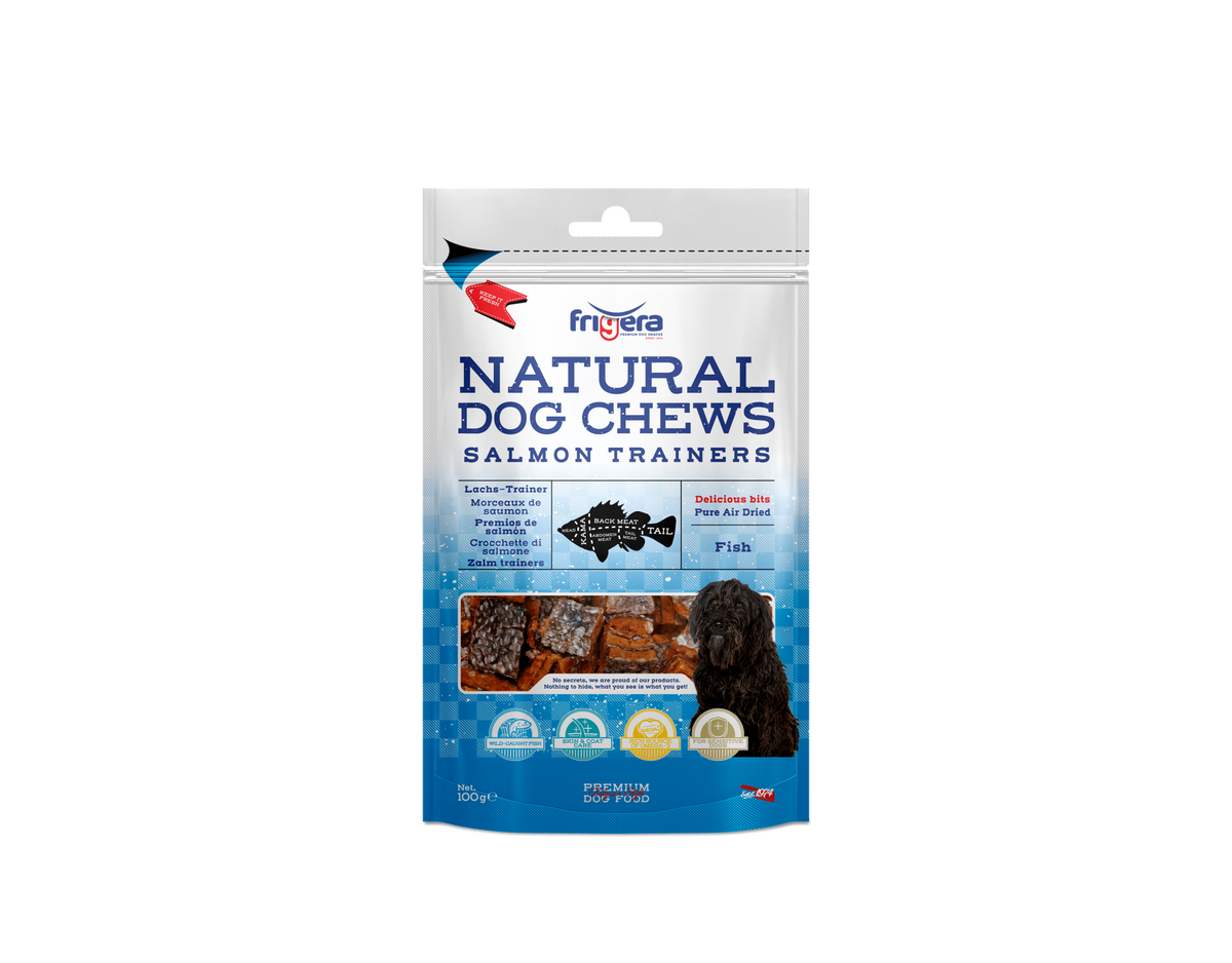 Dried salmon cubes dog treats
