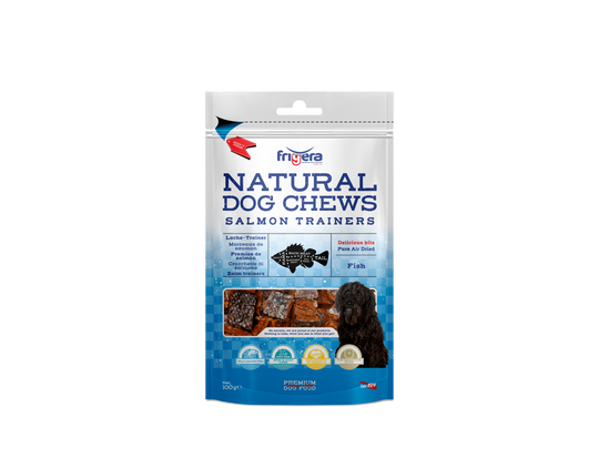 Dried salmon cubes dog treats
