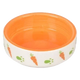Ibo orange ceramic bowl for small animals, 8.5 cm